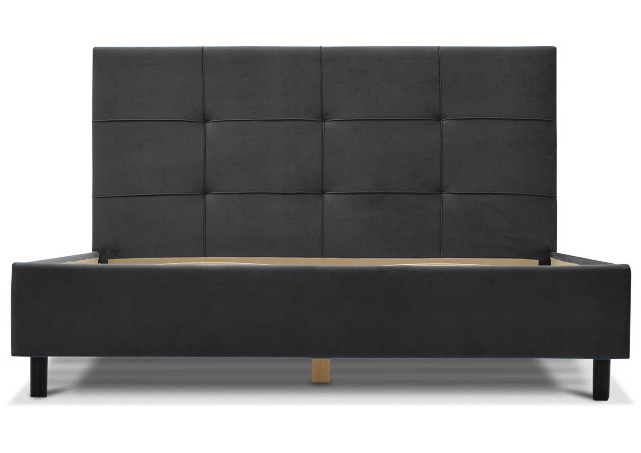 Grafitowe łózko 140x200cm